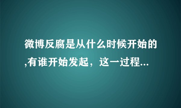 微博反腐是从什么时候开始的,有谁开始发起，这一过程是怎样的
