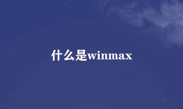 什么是winmax