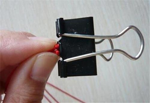 双线红绳脖子结尾编法图解速成