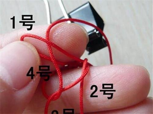 双线红绳脖子结尾编法图解速成