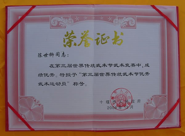 陈世柳的获得奖项