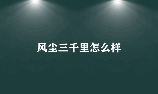 风尘三千里怎么样