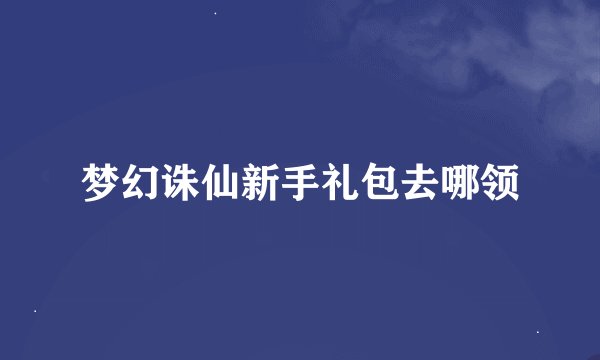 梦幻诛仙新手礼包去哪领