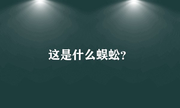 这是什么蜈蚣？