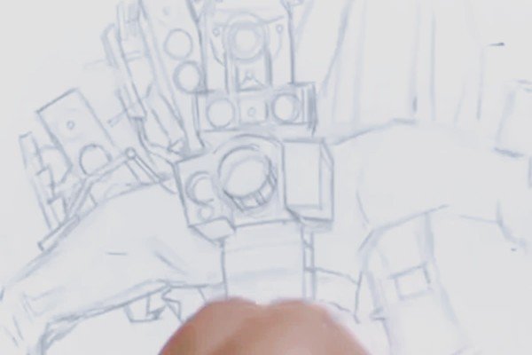 泰坦音响人用简笔怎么画