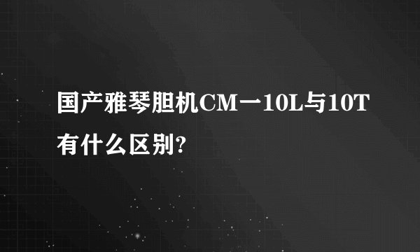 国产雅琴胆机CM一10L与10T有什么区别?