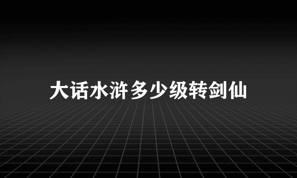 大话水浒多少级转剑仙