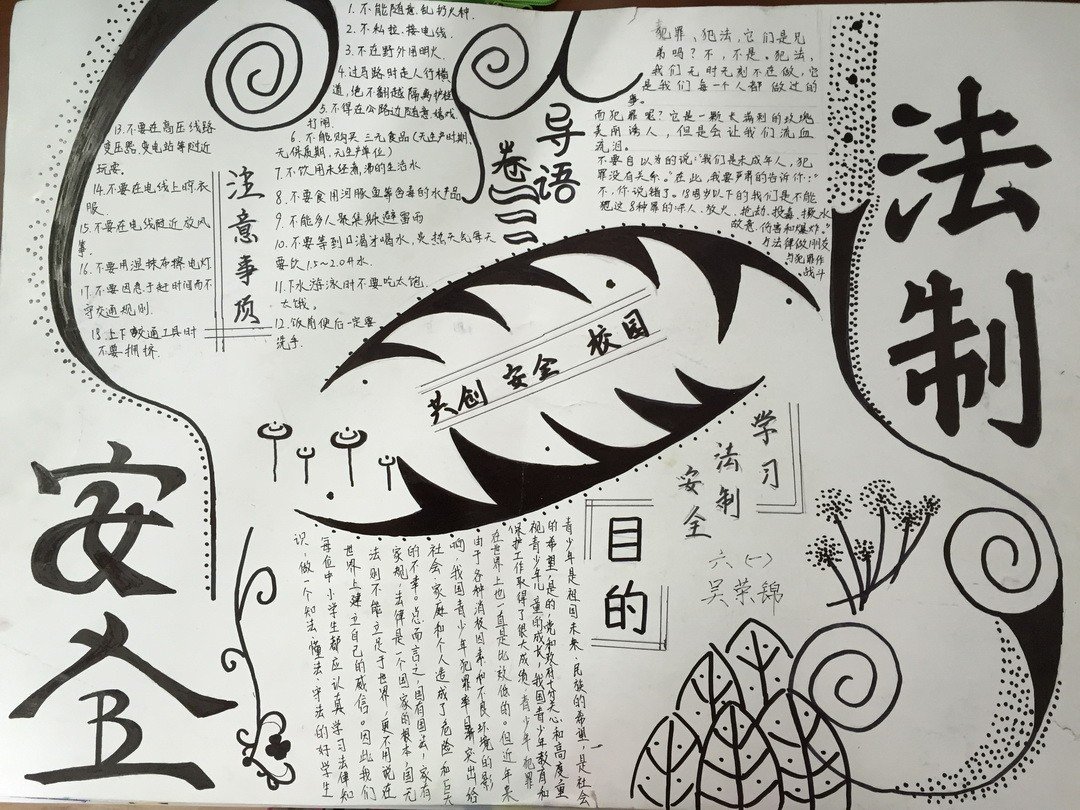 安全出行我做主手抄报内容