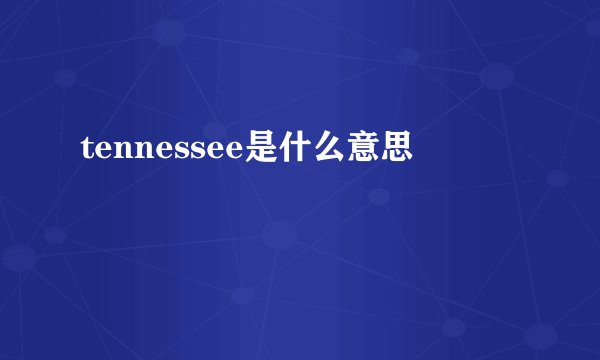 tennessee是什么意思