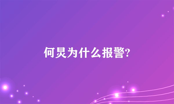何炅为什么报警?