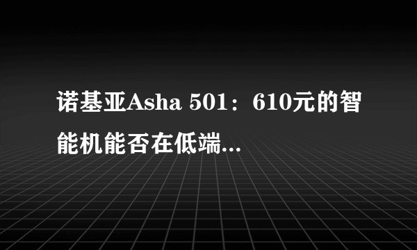 诺基亚Asha 501：610元的智能机能否在低端市场脱颖而出？