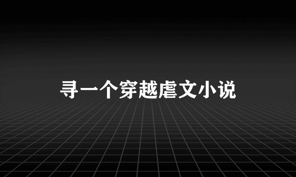 寻一个穿越虐文小说