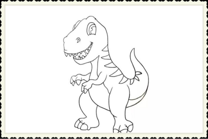 霸王龙怎么画简单又好看