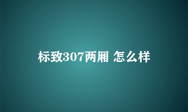 标致307两厢 怎么样