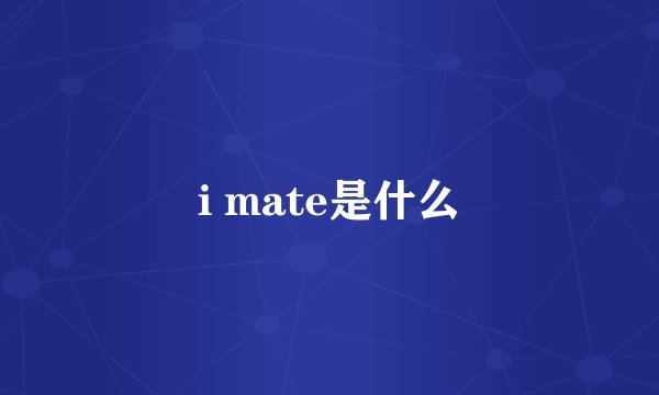 i mate是什么